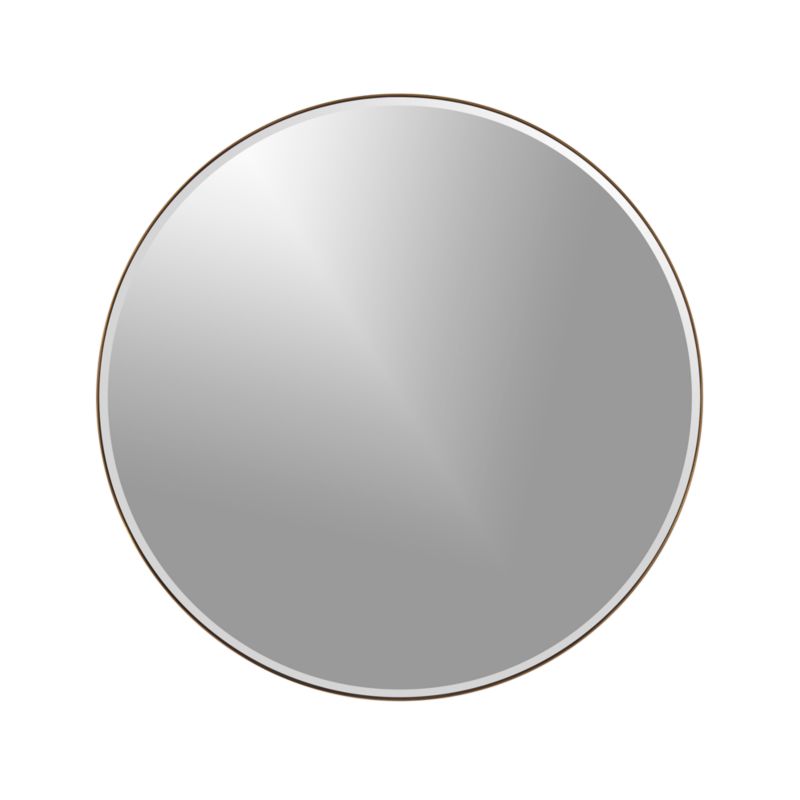 Edge Small Brass Round Wall Mirror 30" - image 4 of 9