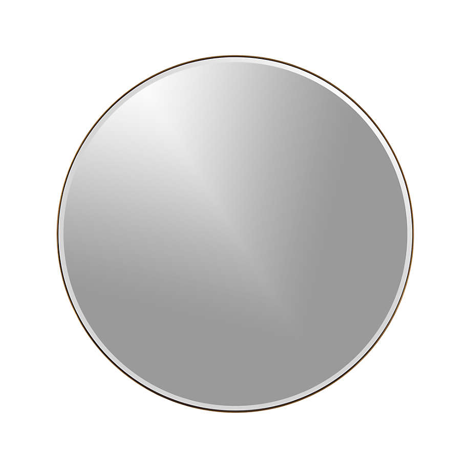 Brass Round Wall Mirror 30