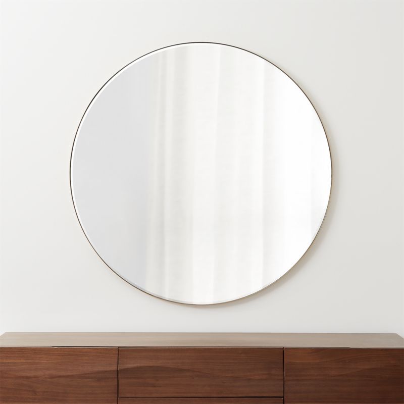 Infinity Silver Round Wall Mirror 48 + Reviews | CB2