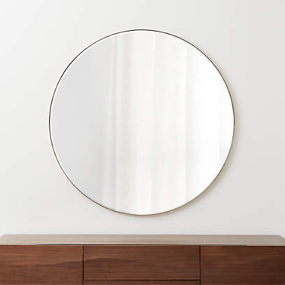 Edge Brass Round 48 Wall Mirror, Decorative Mirror Sets Canada