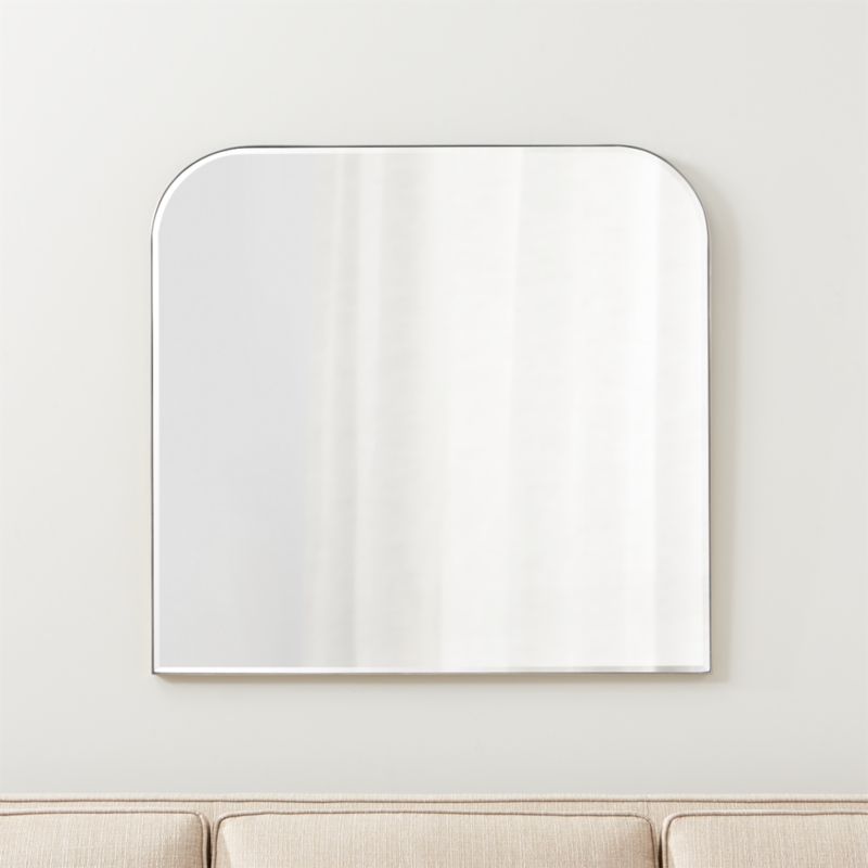 Edge Small Silver Arch Wall Mirror