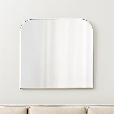 View Edge Silver Arch Wall Mirror 36"x34" details