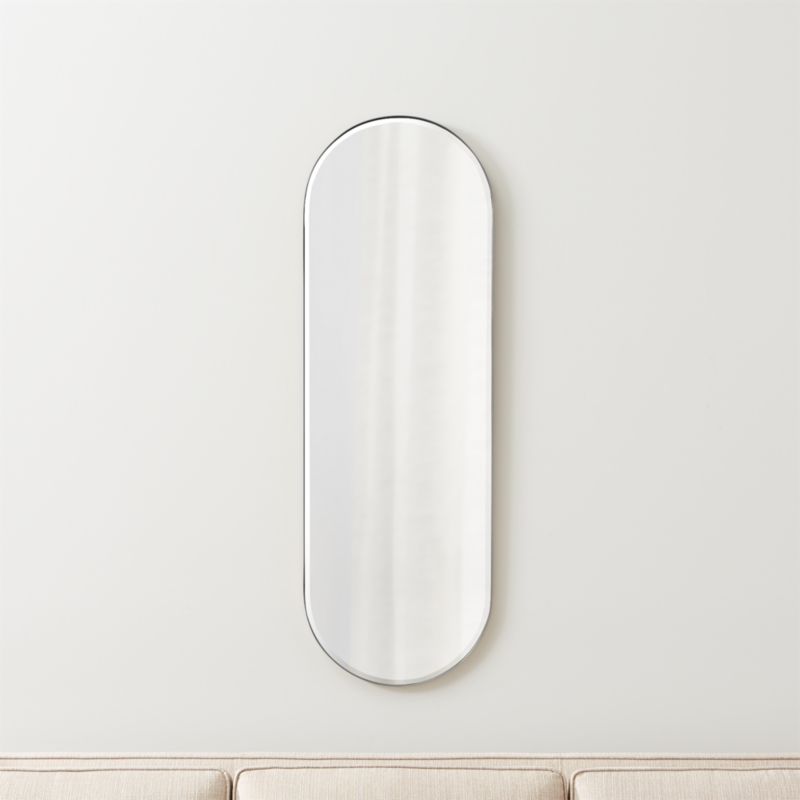 Edge Small Silver Capsule Wall Mirror 16"x48" - image 2 of 9