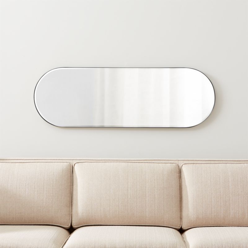 Edge Small Silver Capsule Wall Mirror 16"x48" - image 3 of 9