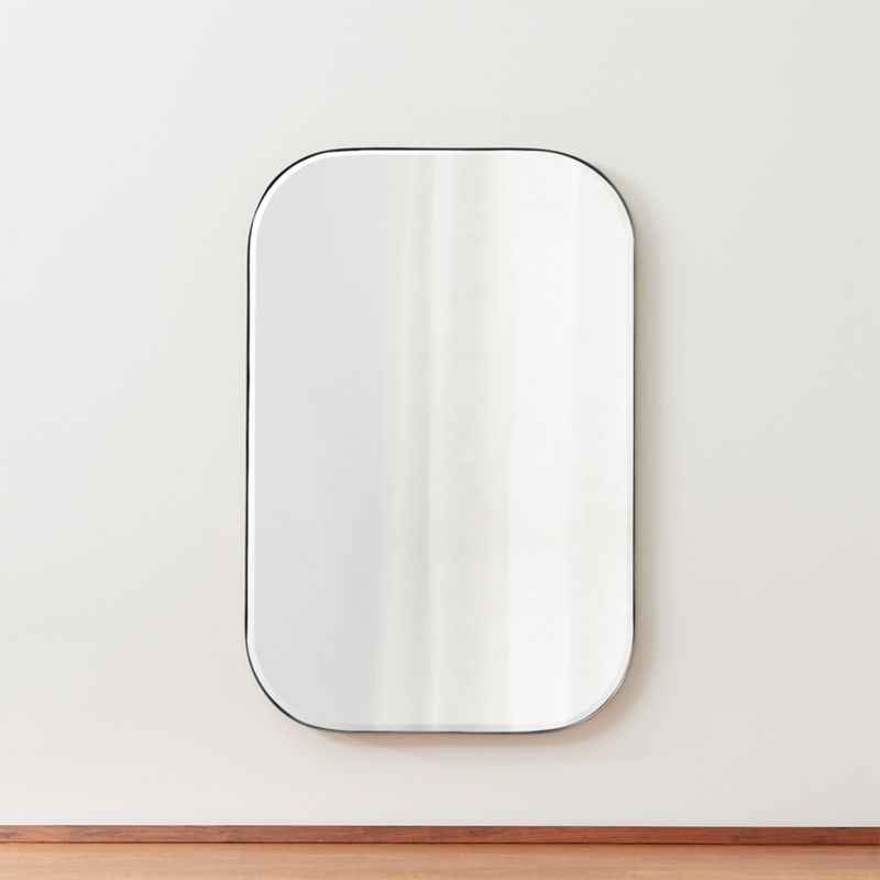 Edge Medium Silver Rounded Rectangle Wall Mirror 36"x24" - image 4 of 11