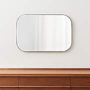 Edge Walnut Arch Rectangle Floor Mirror 32"x76"