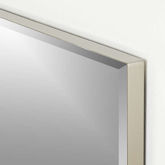 Edge Medium Silver Rectangle Wall Mirror 24"x36"