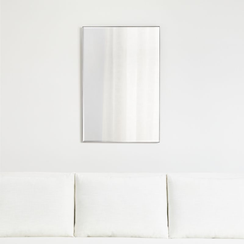 Edge Medium Silver Rectangle Wall Mirror