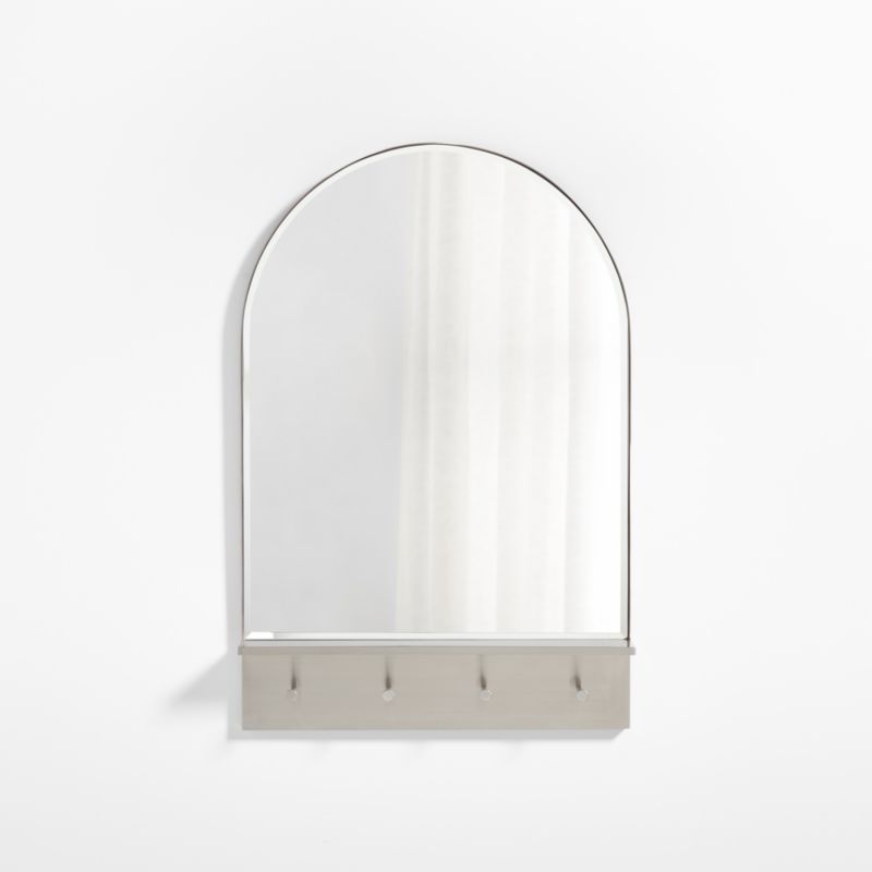 Edge Pewter Arch Entryway Wall Mirror