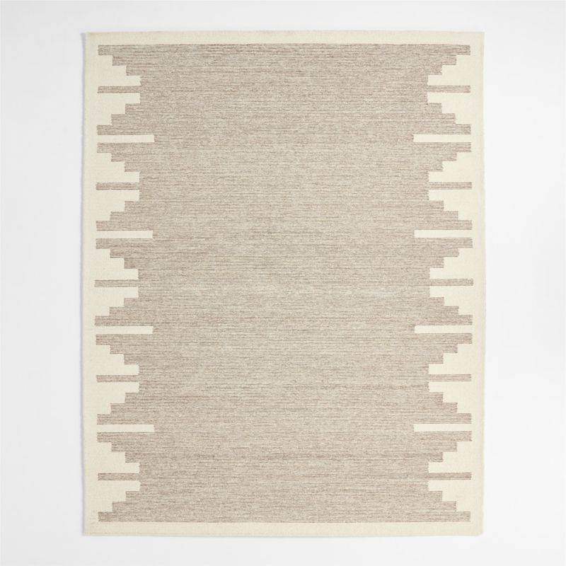 Edge Beige Geometric Wool Kids Area Rug 8x10 - image 0 of 5