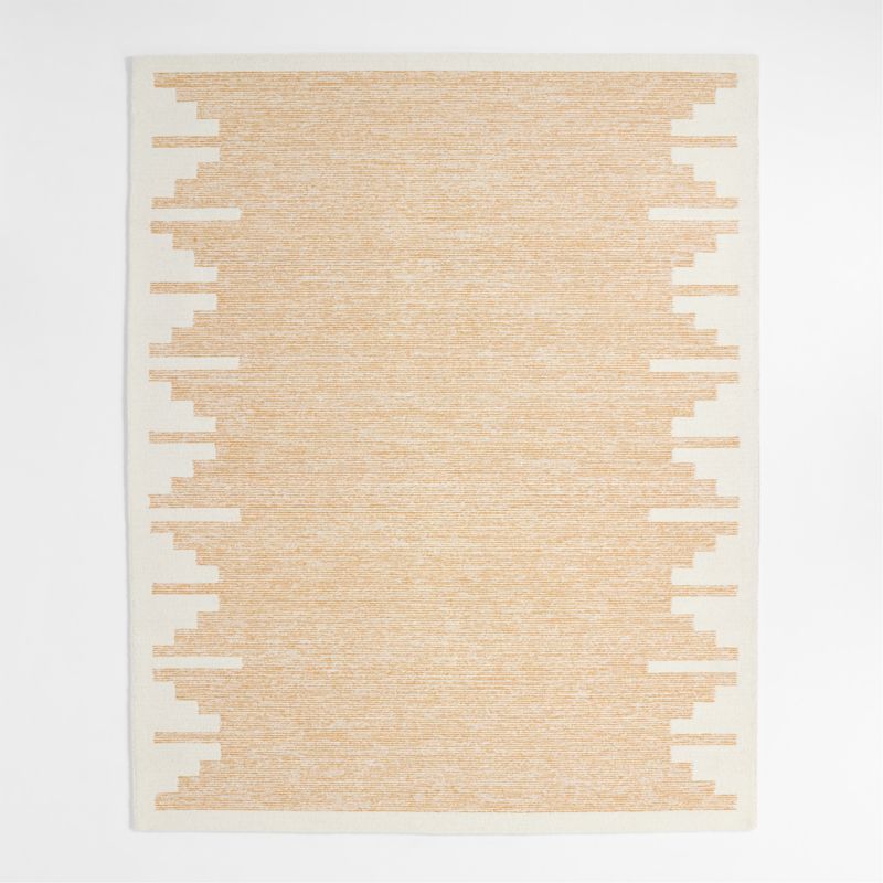 Edge Yellow Geometric Wool Kids Area Rug 6'x9' - image 0 of 5