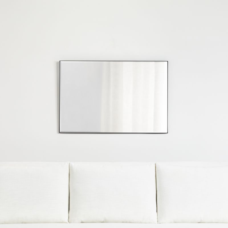 Edge Medium Black Rectangle Wall Mirror 24"x36" - image 4 of 6