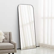 Stilt Dark Brown Wood Floor Mirror