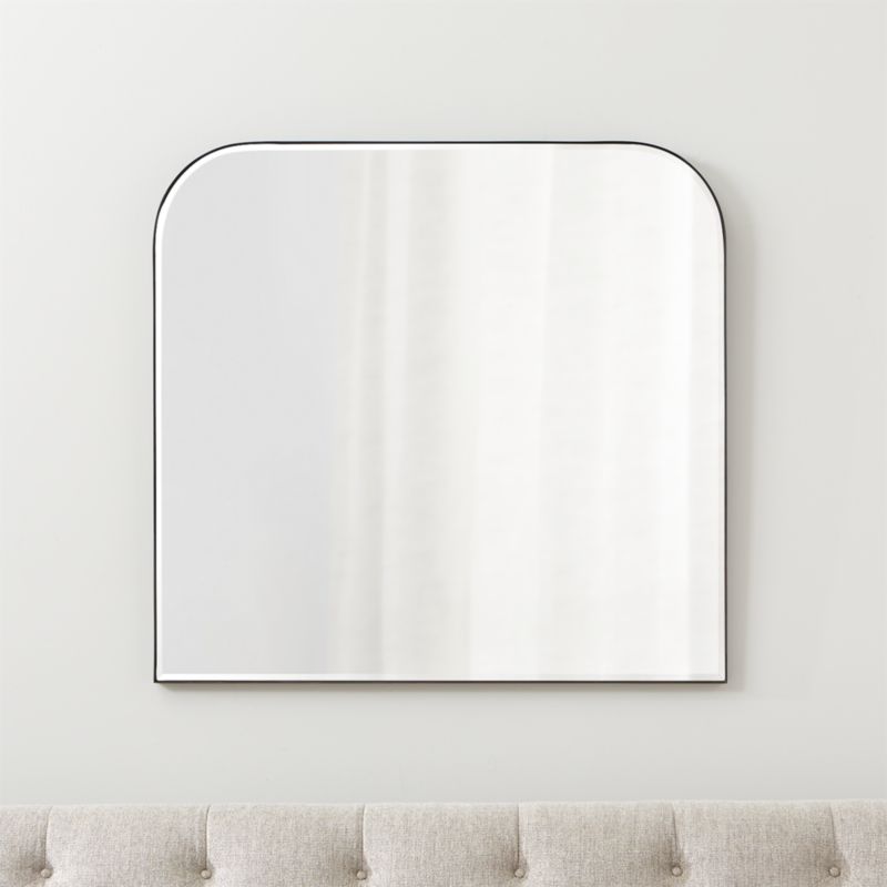 Edge Medium Black Arch Wall Mirror