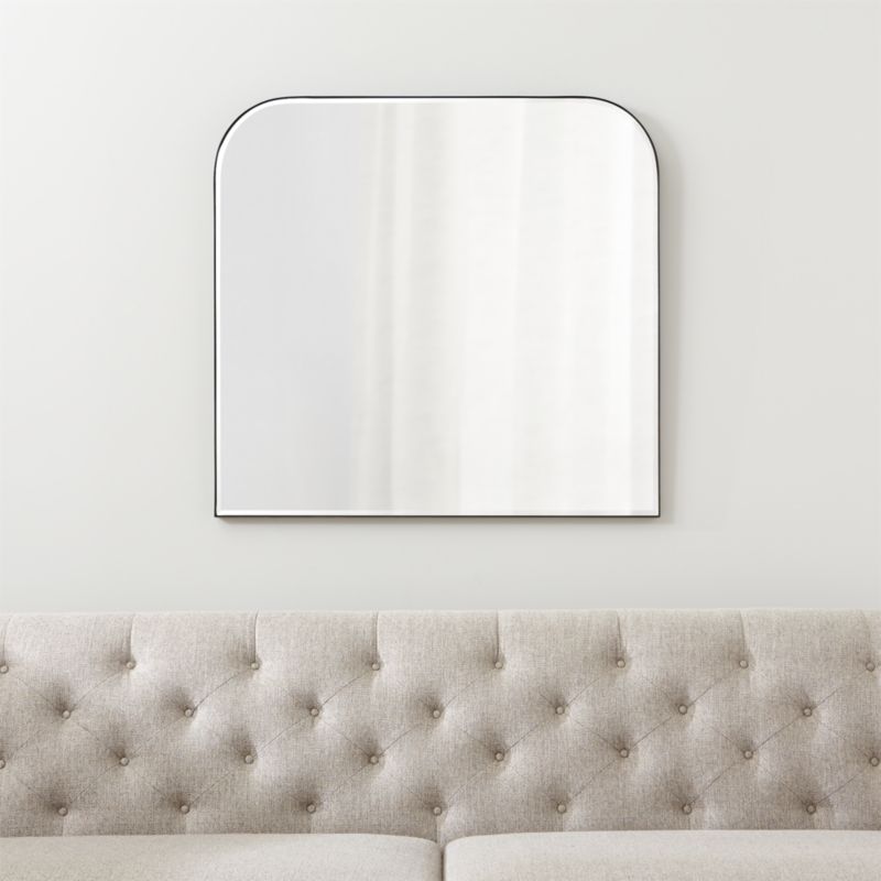 Edge Black Arch Wall Mirror 36"x34" - image 3 of 10