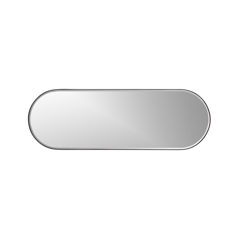 Edge Small Black Capsule Wall Mirror 16"x48" - image 6 of 11