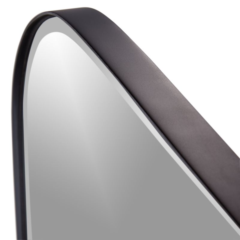 Edge Black Rounded Rectangle Wall Mirror 36"x24" - image 4 of 12