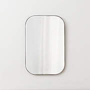 Edge Black Rounded Rectangle Vanity Mirror 36"x24"