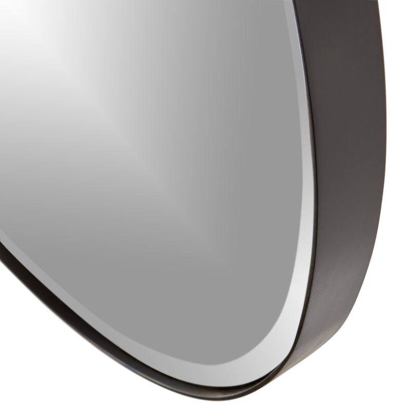 Edge Black Round Wall Mirror 48" - image 2 of 8