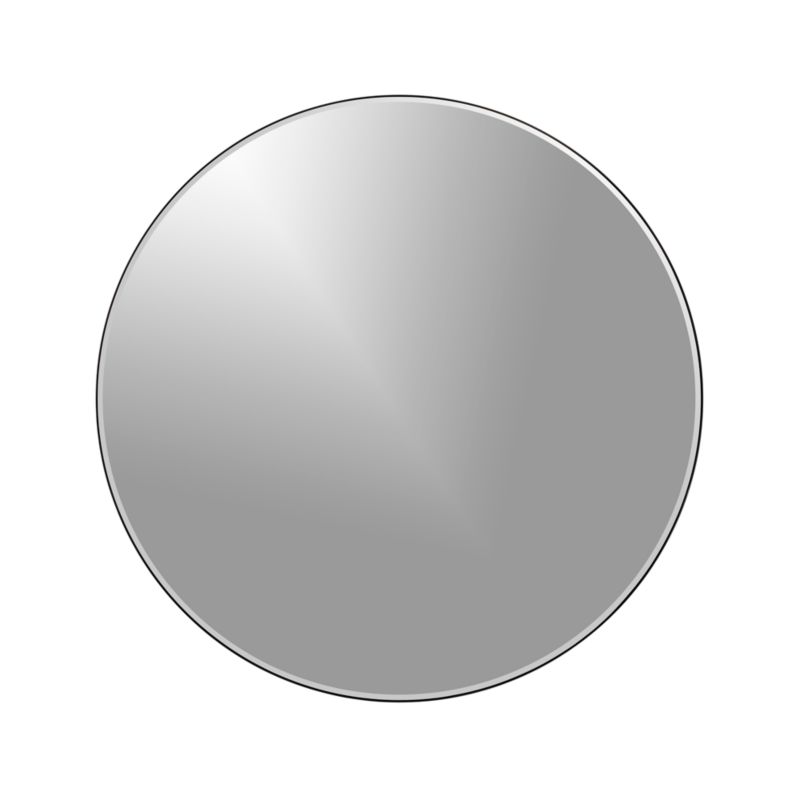 Edge Black Round Wall Mirror 48" - image 3 of 8