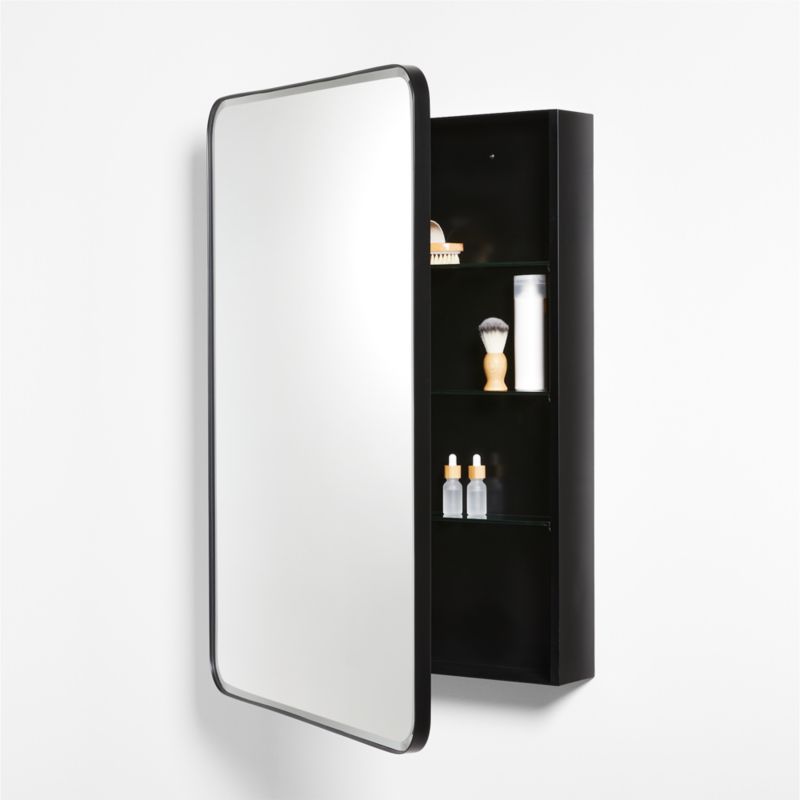 Edge Large Black Rounded Rectangle Medicine Cabinet 25.5"x36" - image 5 of 8