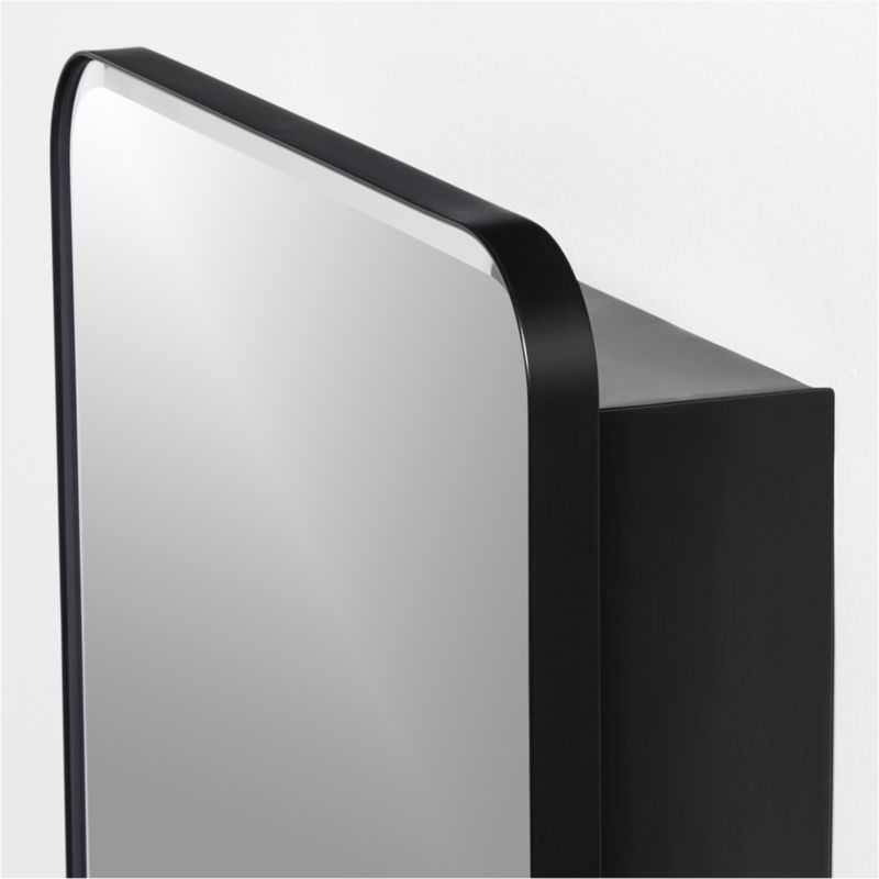 Edge Small Black Rounded Rectangle Medicine Cabinet 19.5"x27" - image 5 of 7