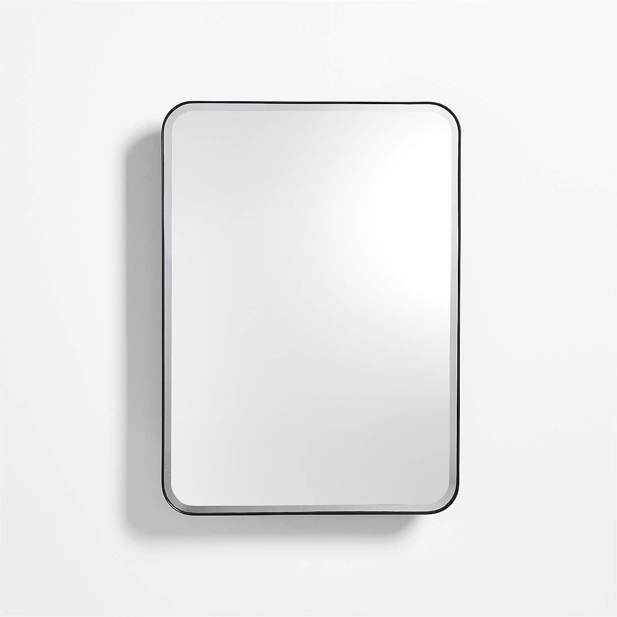 Edge Small Rounded Rectangle Black Medicine with Mirror