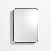 Edge Walnut Arch Rectangle Floor Mirror 32"x76"