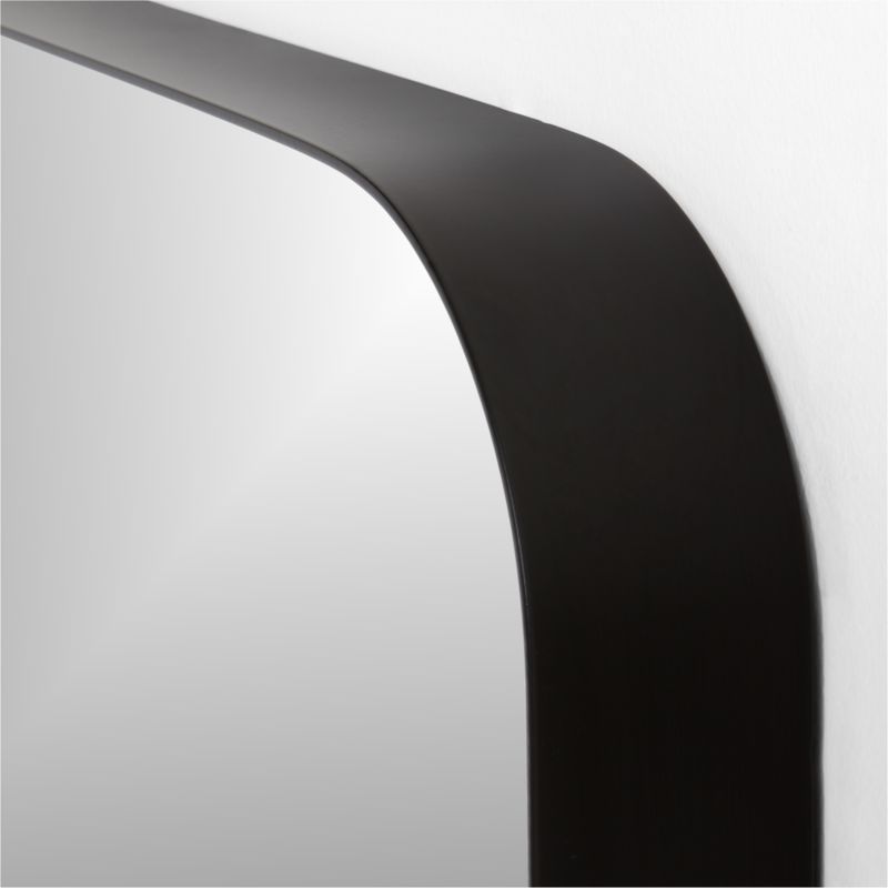 Edge Black Metal Wide Depth Wall Mirror 19"x42" - image 4 of 6