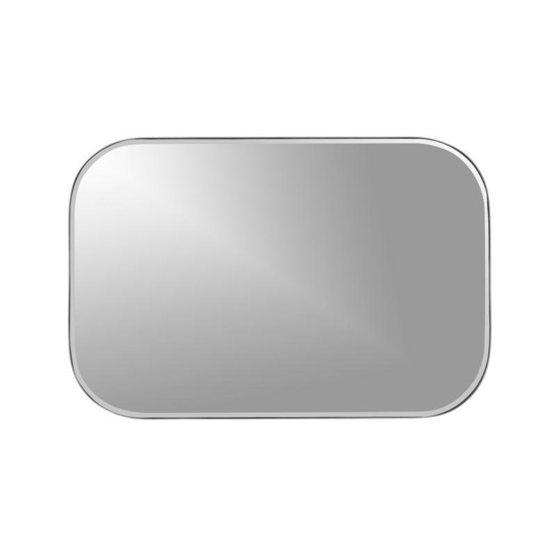 Edge Medium Silver Rounded Rectangle Wall Mirror 36"x24" - image 7 of 11