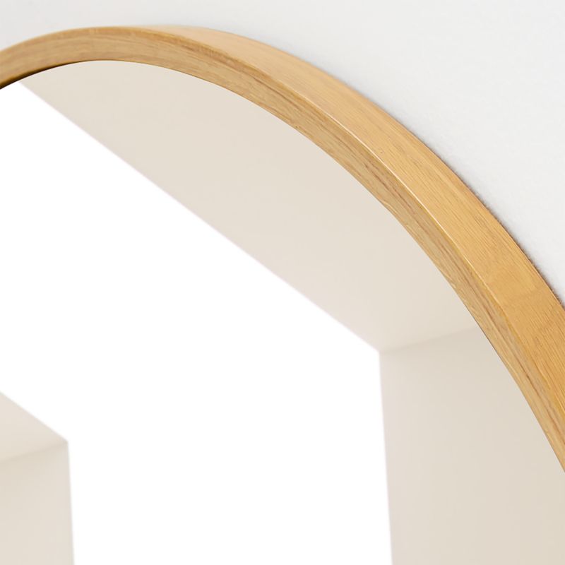 Edge Oak Round Wall Mirror - image 4 of 9