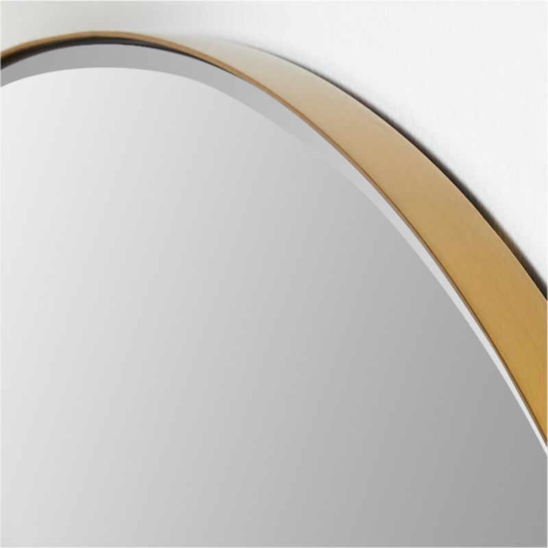 Edge Brass 36" Round Wall Mirror