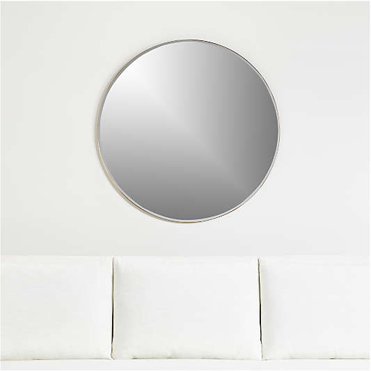 Edge Brass Round Wall Mirror 36"