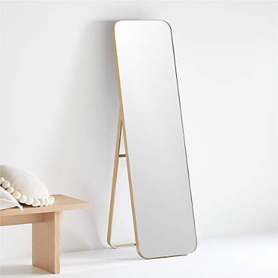 Edge Brass Standing Mirror + Reviews