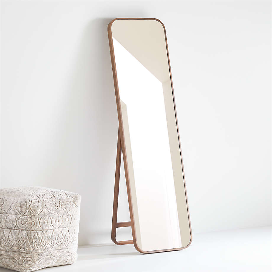 Edge Walnut Standing Mirror + Reviews