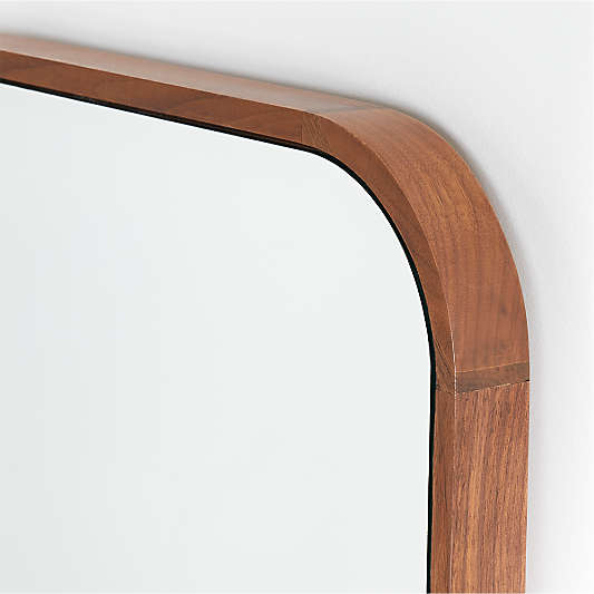 Edge Medium Walnut Rectangle Standing Mirror 18"x64"