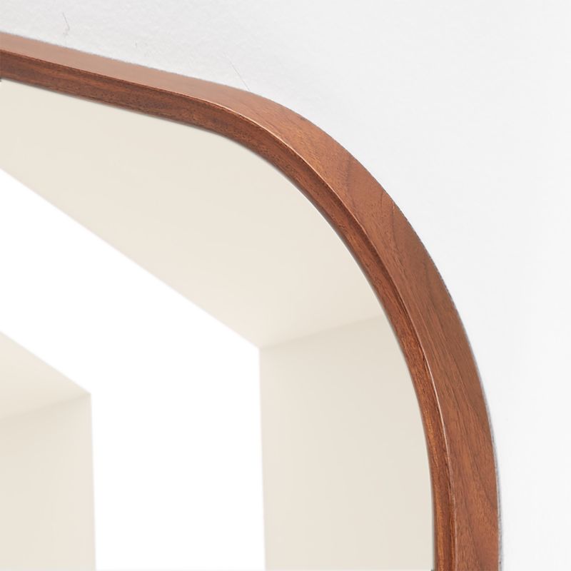 Edge Walnut Arch Rectangle Floor Mirror 32"x76" - image 3 of 5