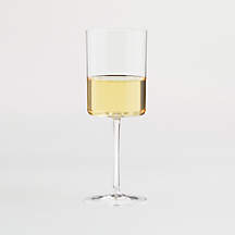 Edge 13-Oz. Square White Wine Glass + Reviews | Crate & Barrel