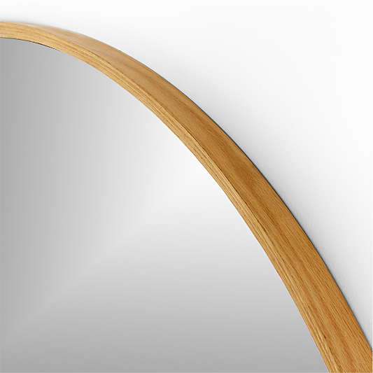 Edge Oak Wood Extra-Large Arched Floor Mirror 48"x80"