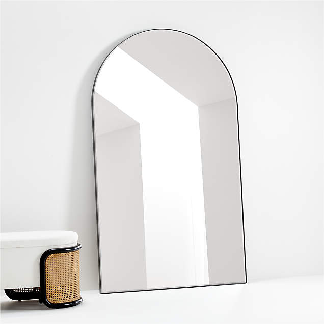 Emmy Black Floor Mirror + Reviews Crate & Barrel
