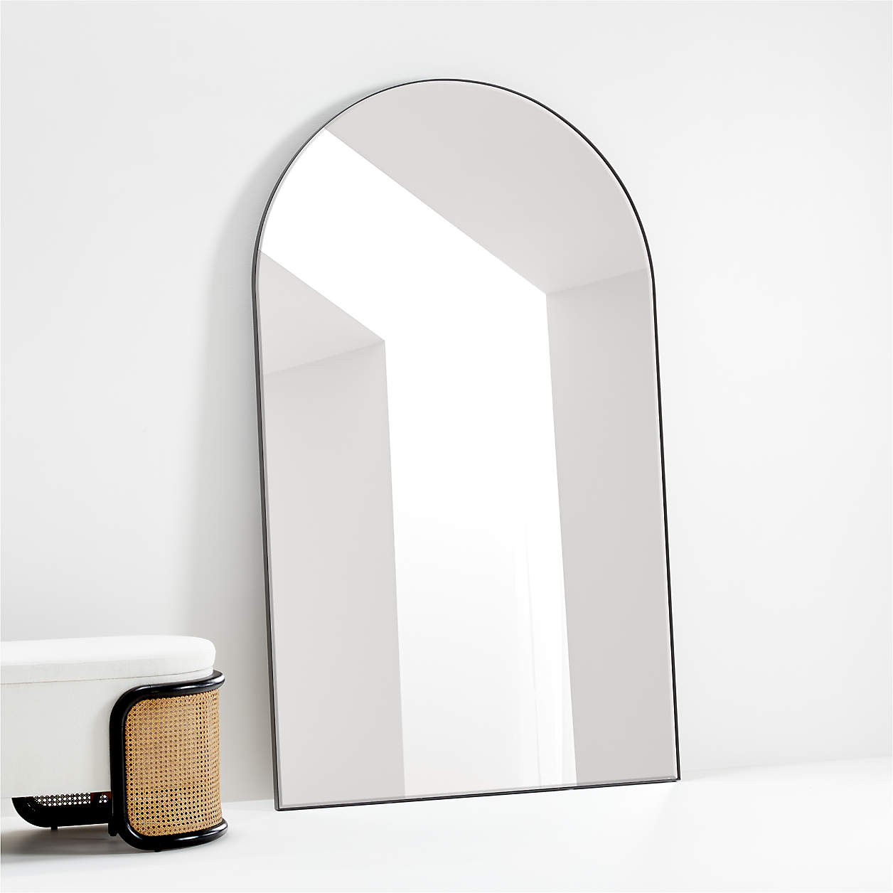 Edge ExtraLarge Black Arch Oversized Floor Mirror + Reviews Crate
