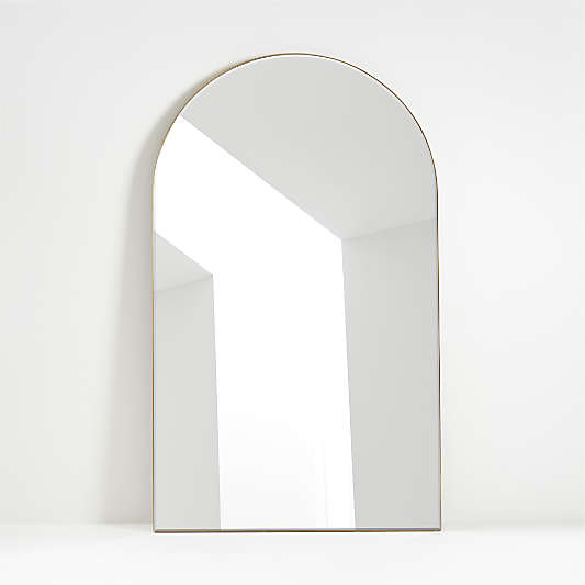 Edge Extra-Large Brass Arch Floor Mirror 48"x80"