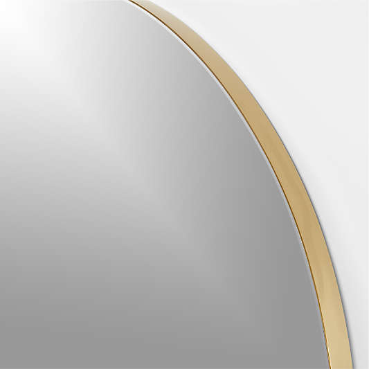 Edge Extra-Large Brass Arch Floor Mirror 48"x80"