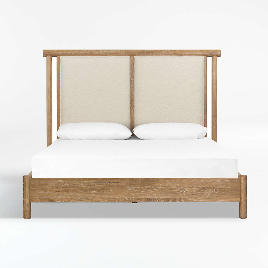 Edgebrook Queen Upholstered Wood Bed Crate & Barrel