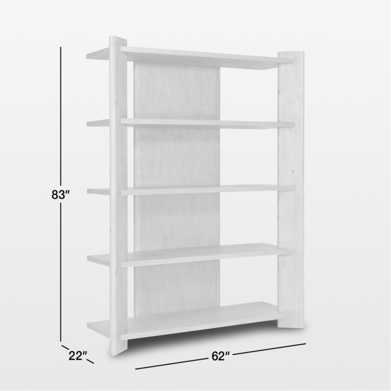 Edmund 62" Smoked Pine Wood Bookcase