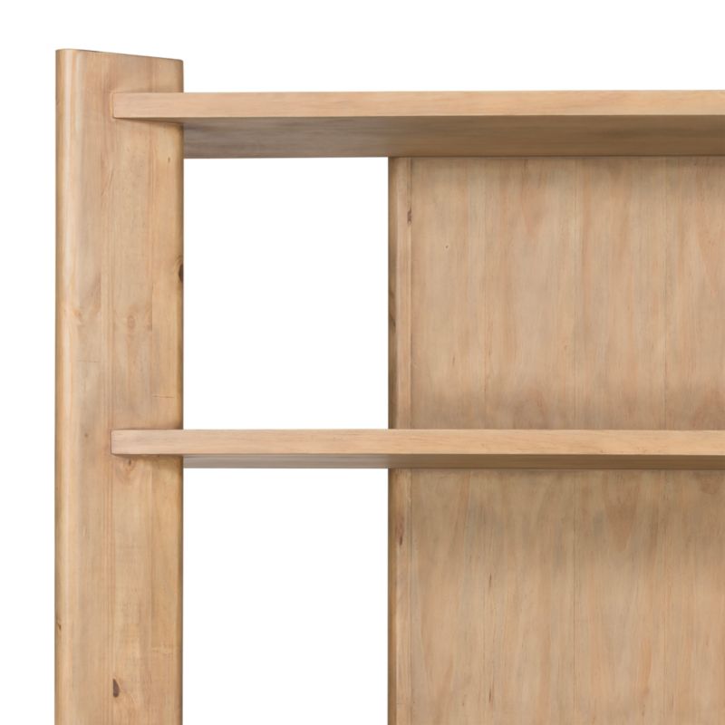 Edmund 62" Smoked Pine Wood Bookcase