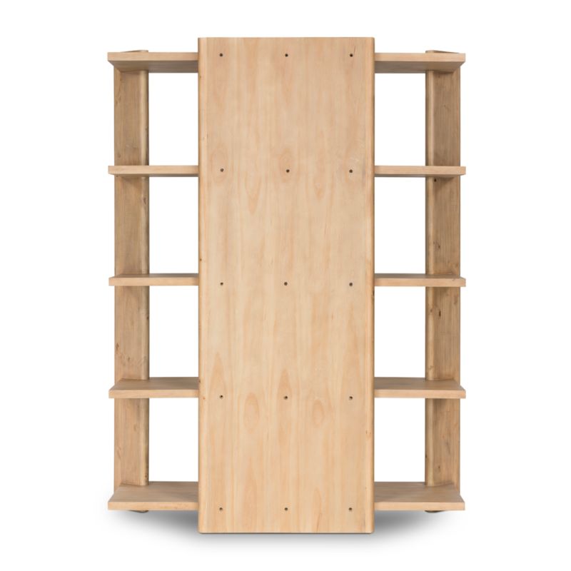 Edmund 62" Smoked Pine Wood Bookcase