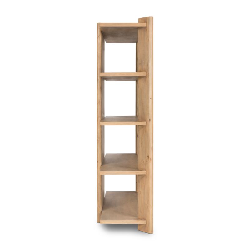 Edmund 62" Smoked Pine Wood Bookcase