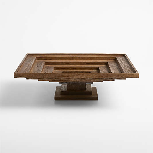 Eden Dark Oak Wooden Decorative Centerpiece Bowl