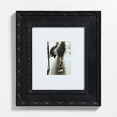 View Edinburgh Black Wood 5x7 Wall Picture Frame with Interchangeable Mats details